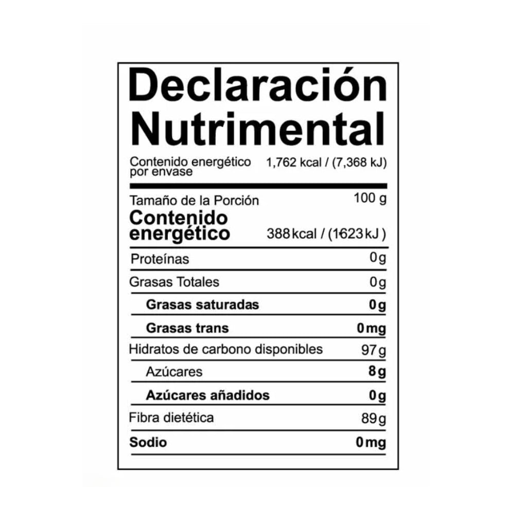 Inulina de Agave Orgánica NBF, fibra soluble y prebiótico natural, bajo índice glucémico, ideal para dieta Keto y recetas saludables.