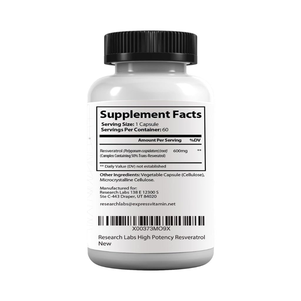 Resveratrol Research Labs 60 cápsulas