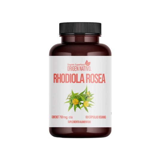 Rhodiola Rosea Orgánica en Cápsulas Origen Nativo