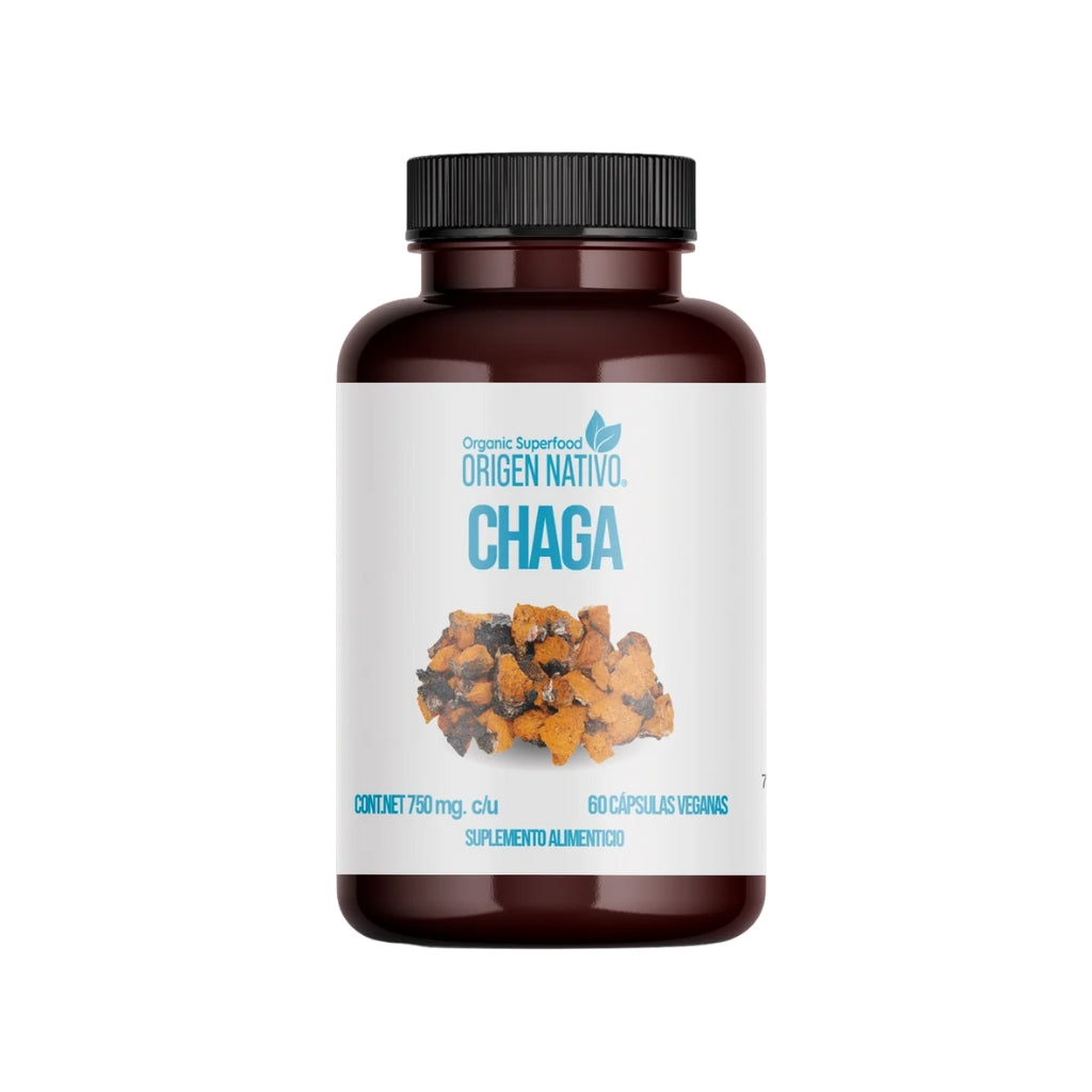 Chaga Orgánico en Cápsulas Origen Nativo