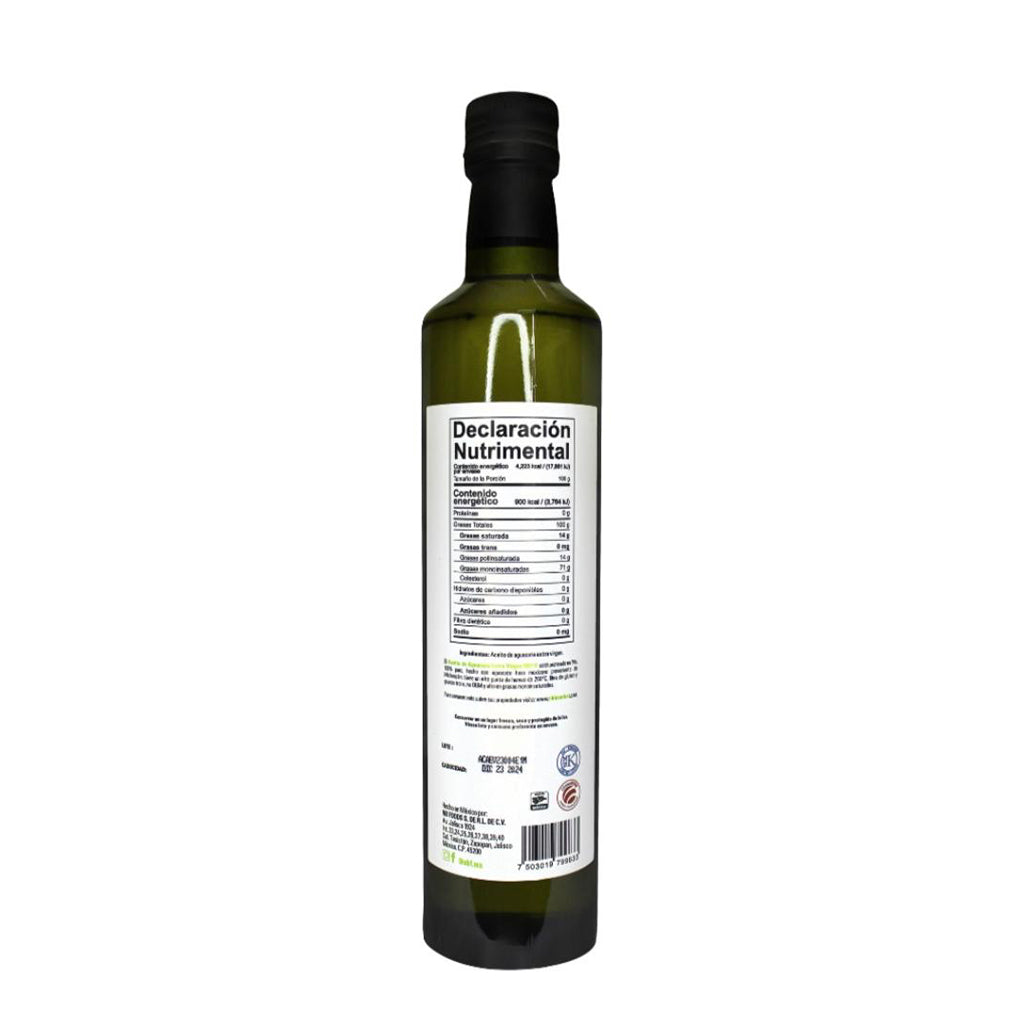Aceite de Aguacate Extra Virgen NBF, puro, prensado en frío, saludable, para cocinar y aderezar.