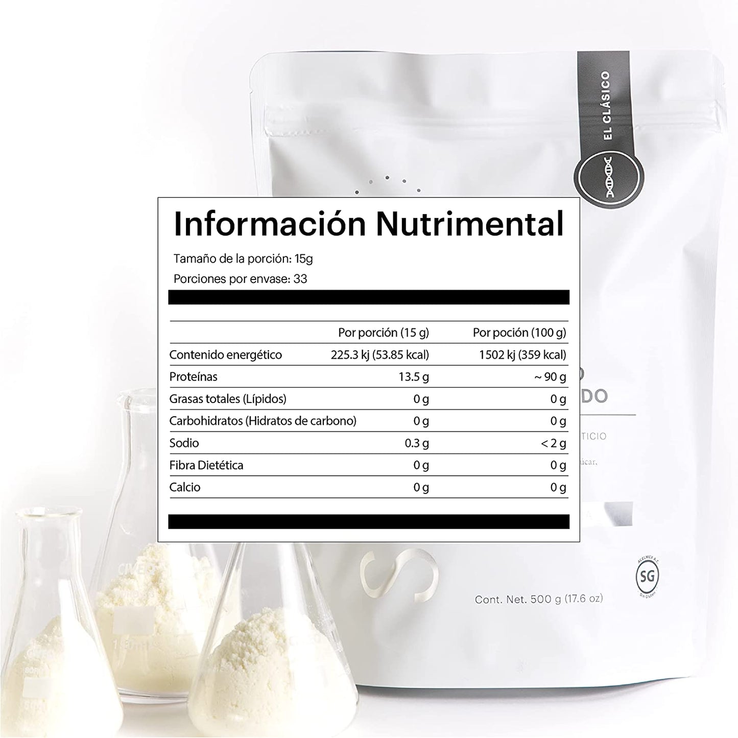 Colágeno Clásico suplemento en polvo para la salud de la piel, uñas y articulaciones.