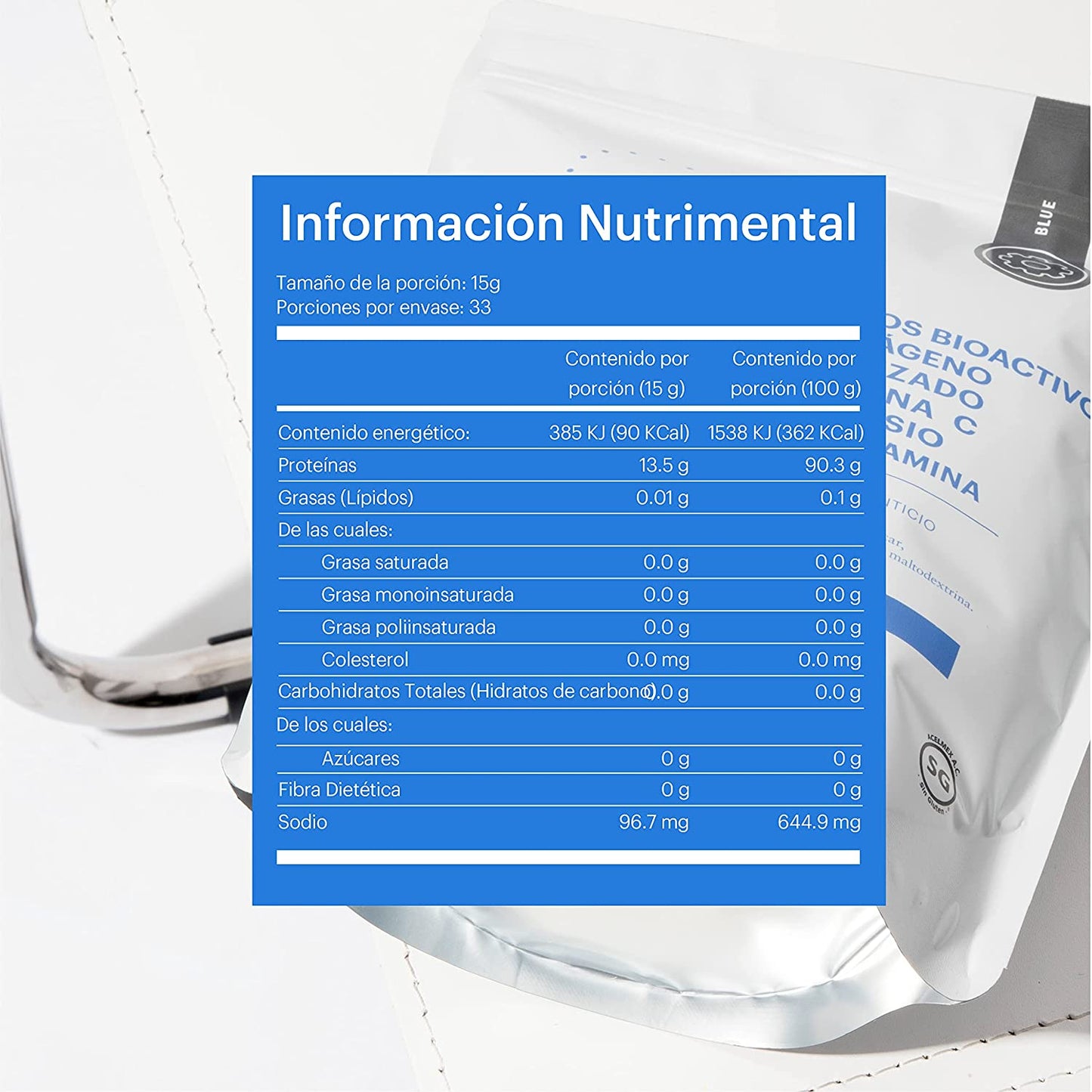 Colágeno Hidrolizado en Polvo con Vitamina C y Magnesio, suplemento para piel, articulaciones y huesos, SEO optimizado.