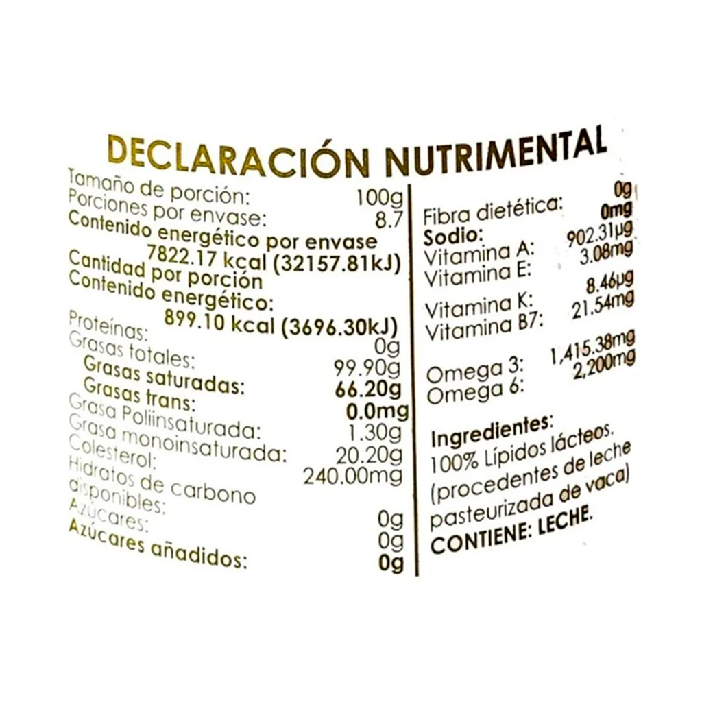 Etiqueta nutricional de Astaxantina 10mg, cápsulas blandas, extracto de alga Haematococcus pluvialis, sin gluten, antioxidante natural.