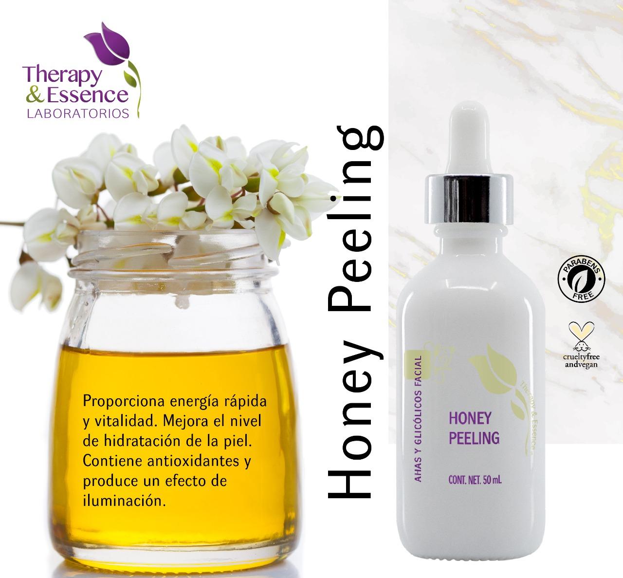 Honey Peeling facial con miel de acacia, exfoliante suave para piel sensible, 50 ml, hidratación y regeneración celular, cuidado antiedad.