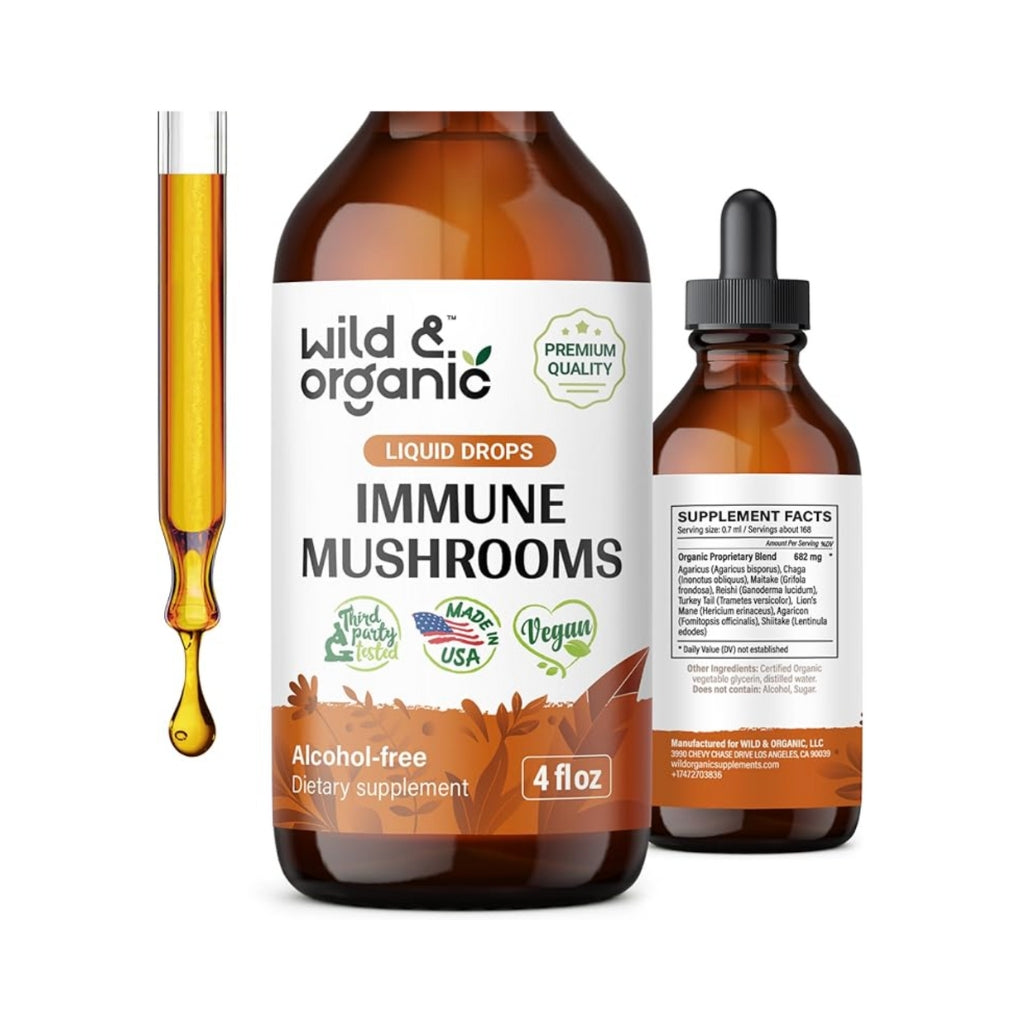 Extracto líquido de Hongos Orgánicos Inmunes 8 en 1 Wild&Organic