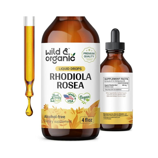 Extracto líquido de Rhodiola Rosea para el Cerebro Wild&Organic