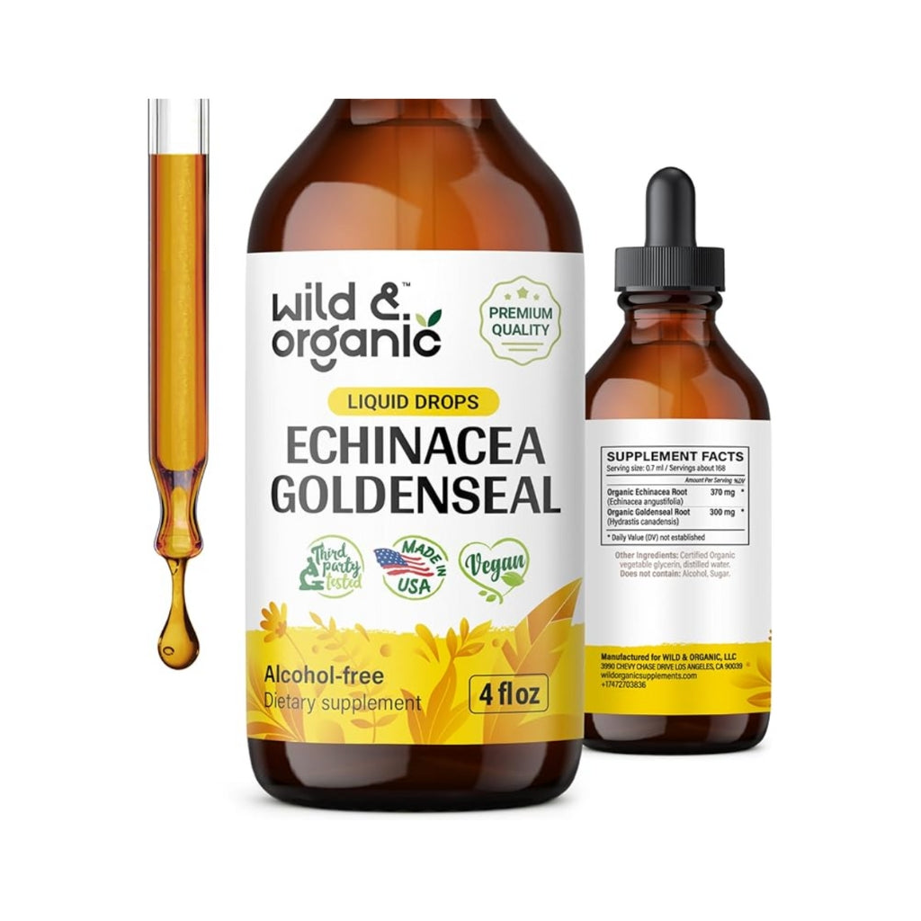 Extracto líquido de raíz de Equinácea y Sello Dorado Wild&Organic