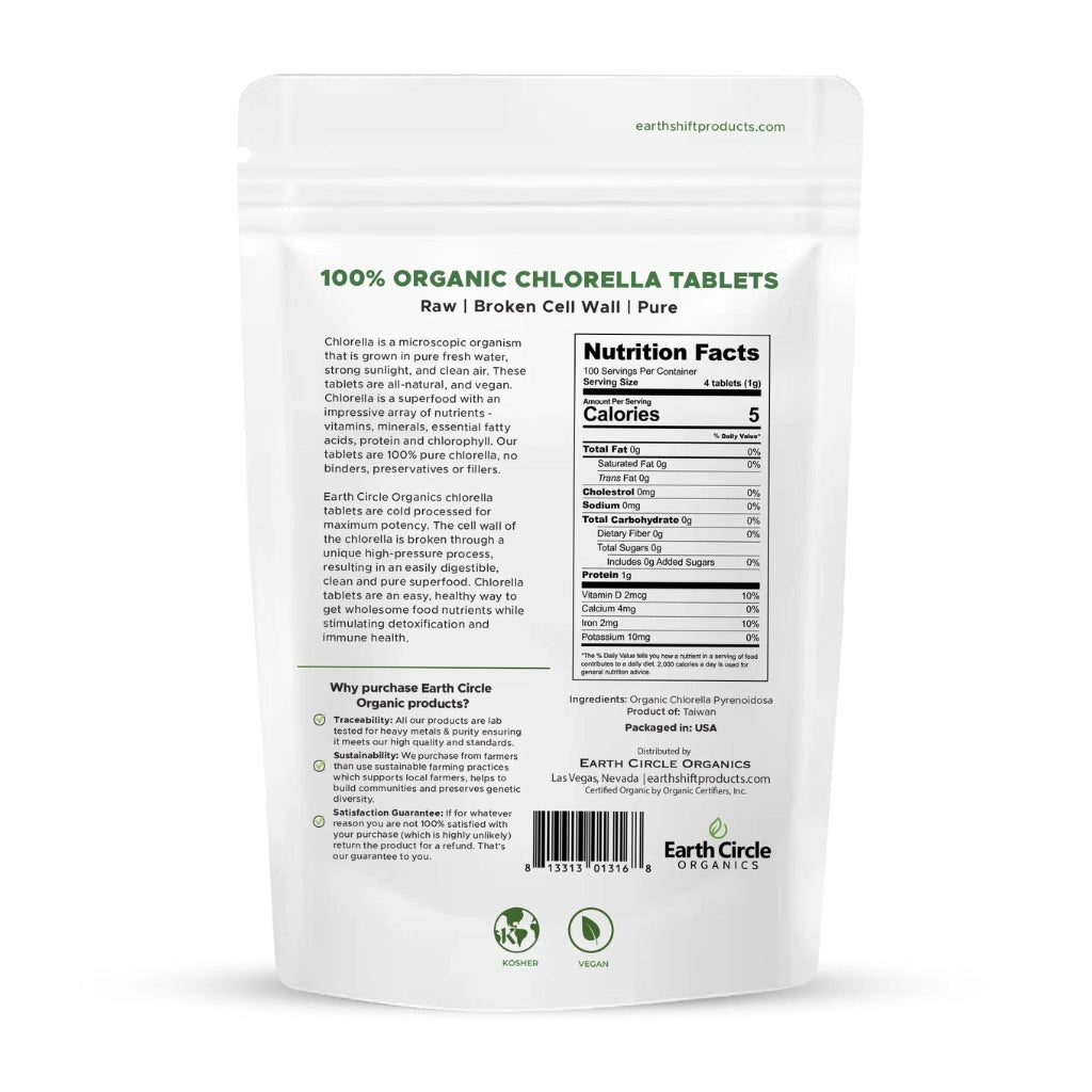 Chlorella en tabletas Earth Circle Organics