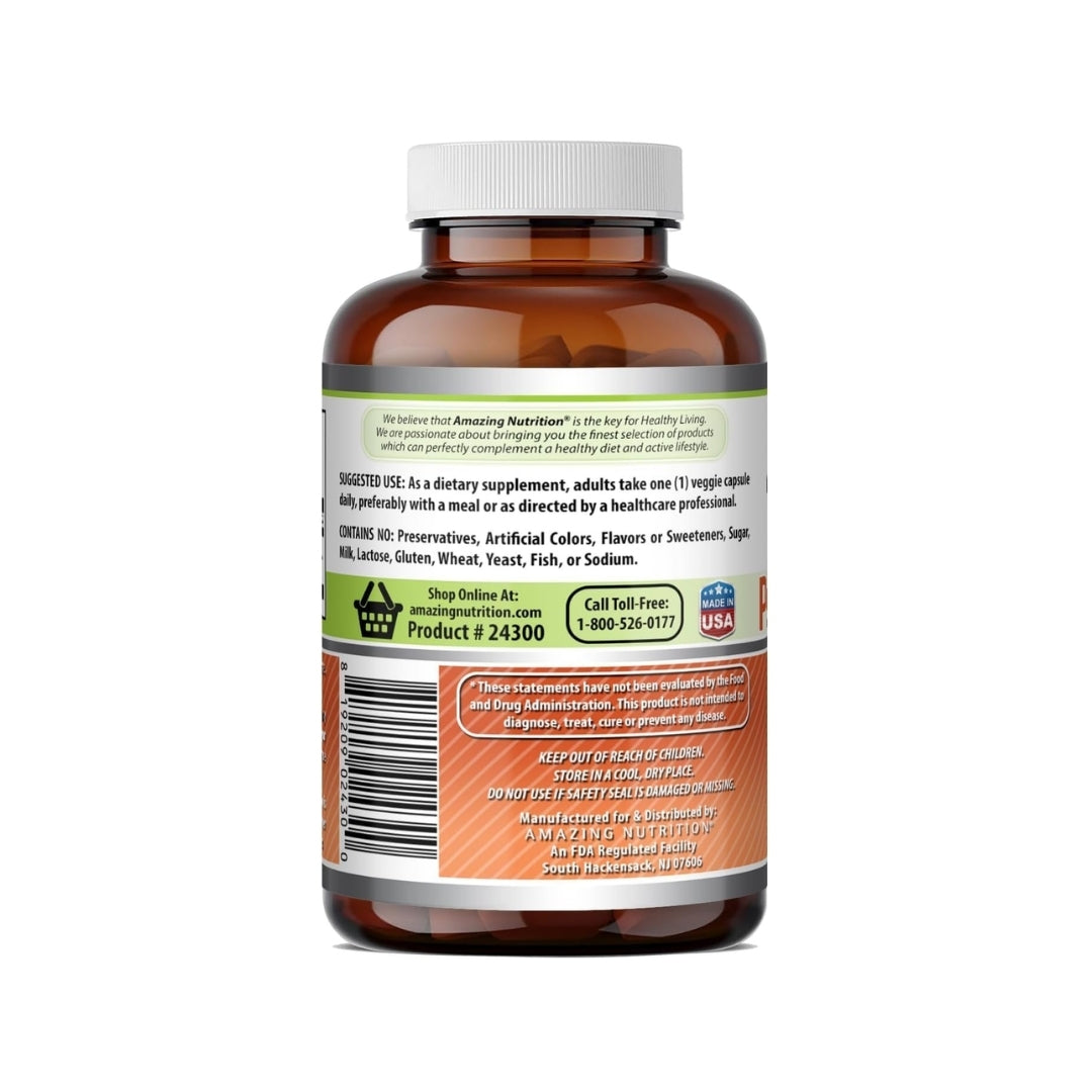 Vista posterior del frasco de Cáscara de Psyllium con etiqueta de modo de uso e ingredientes, producto disponible en la tienda Nutribody.