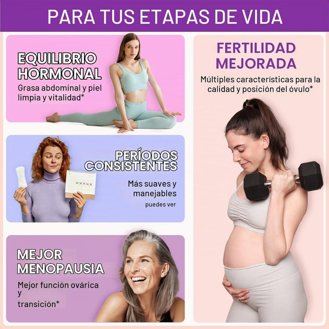 Myo & D-Chiro Inositol de Morivex en Nutribody para distintas etapas de vida de la mujer: equilibrio hormonal, ciclos regulares, fertilidad y menopausia.
