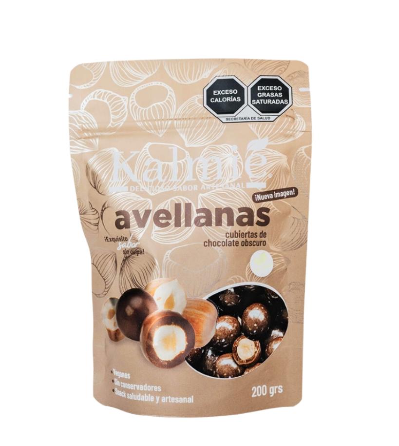 Avellana cubierta con chocolate obscuro Kalmié