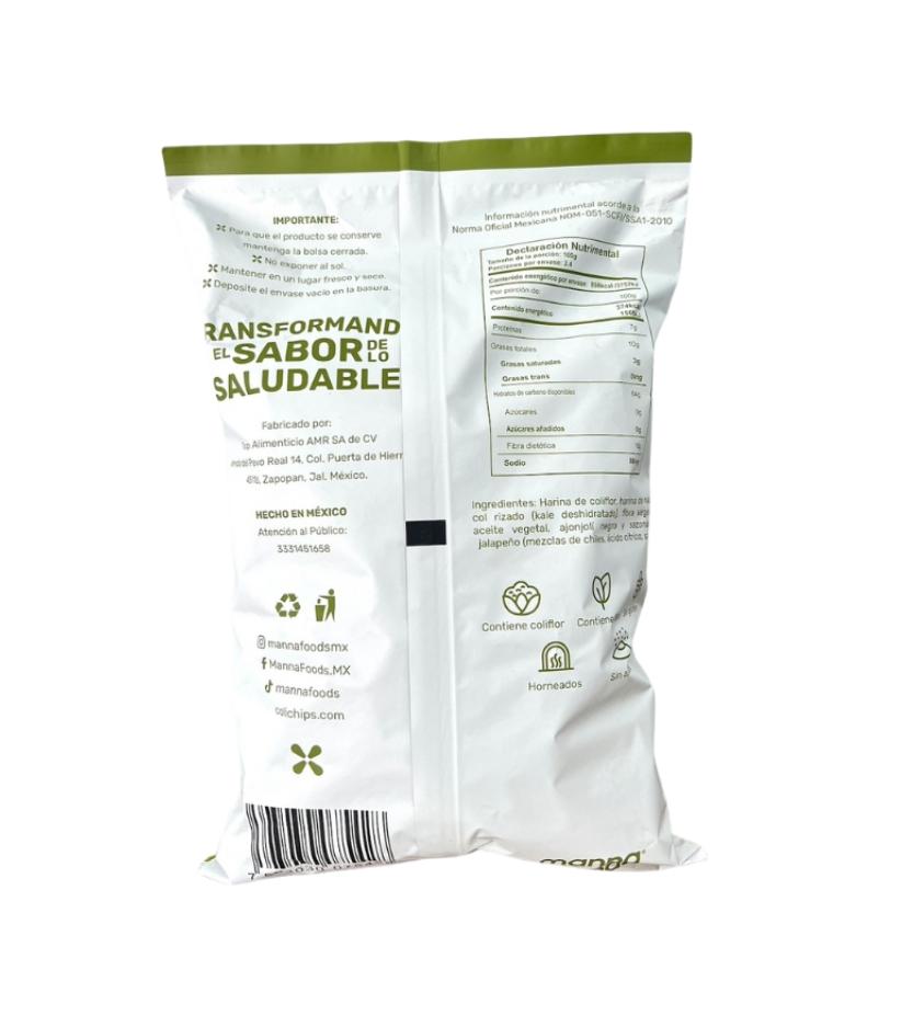 Kalechips sabor jalapeño manna foods
