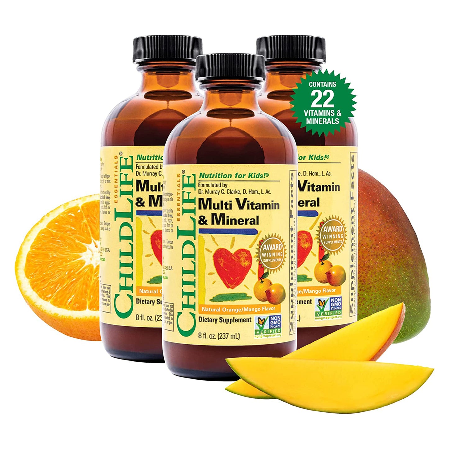 Multivitaminas y Minerales Sabor Naranja Mango Childlife Essentials