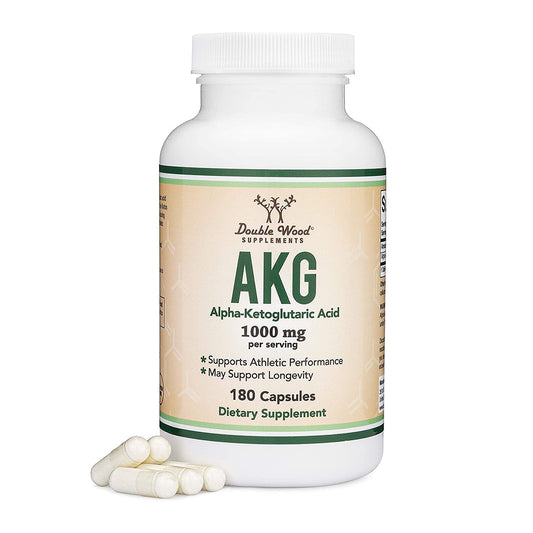 Suplemento AKG (Ácido Alfa Cetoglutárico) 1000 mg en Cápsulas Double Wood