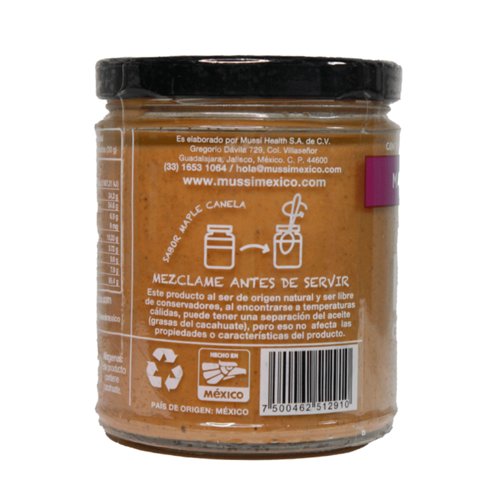 Crema de Cacahuate Mussi Maple Canela