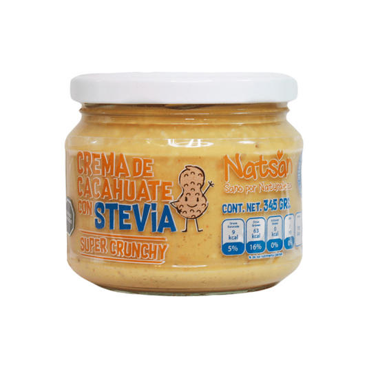 Crema de Cacahuate Natsan Super Crunchy Stevia