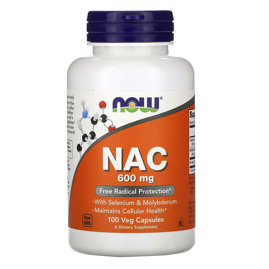 NAC 600 mg en Cápsulas NOW Foods