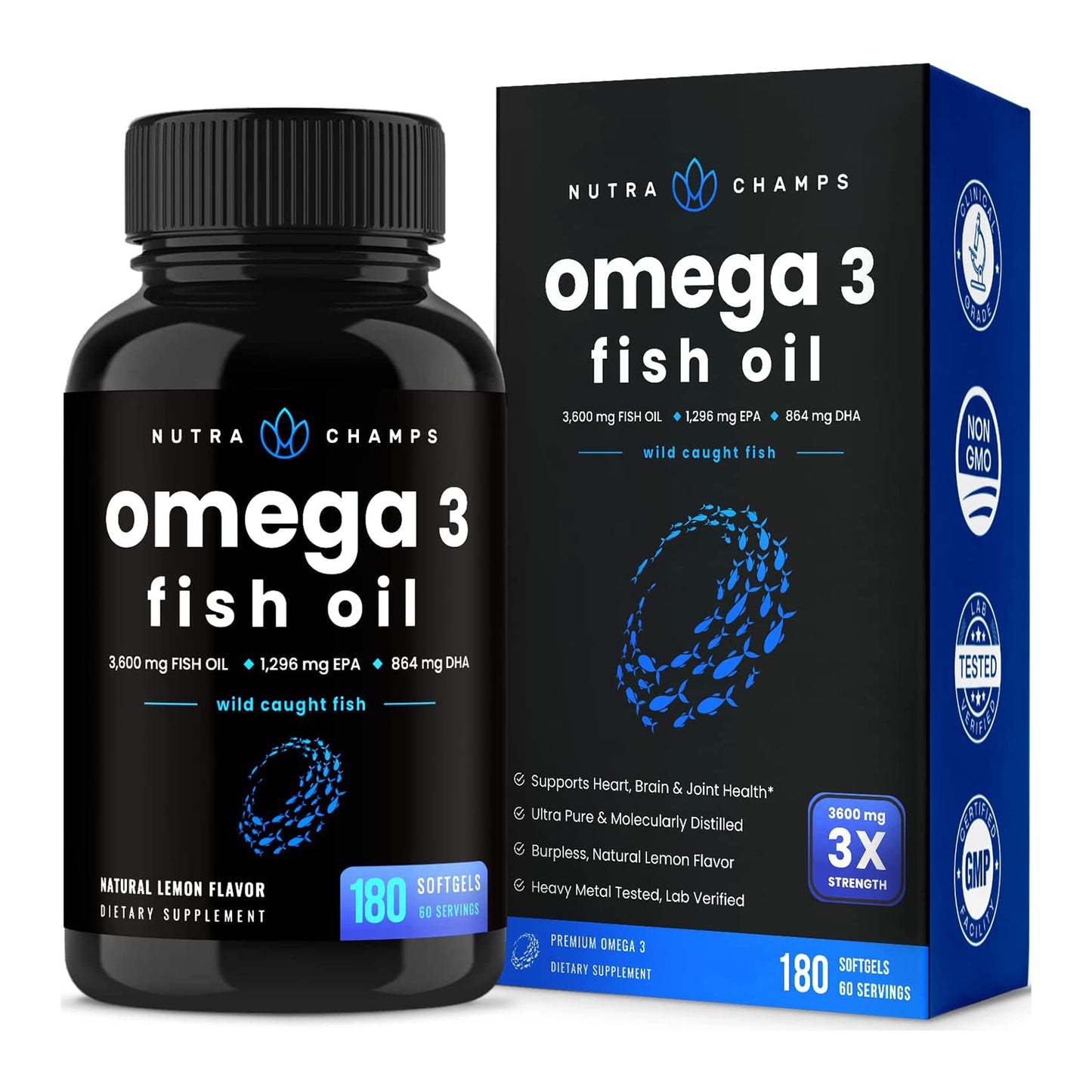 Omega 3 EPA y DHA Cápsulas Nutra Champs