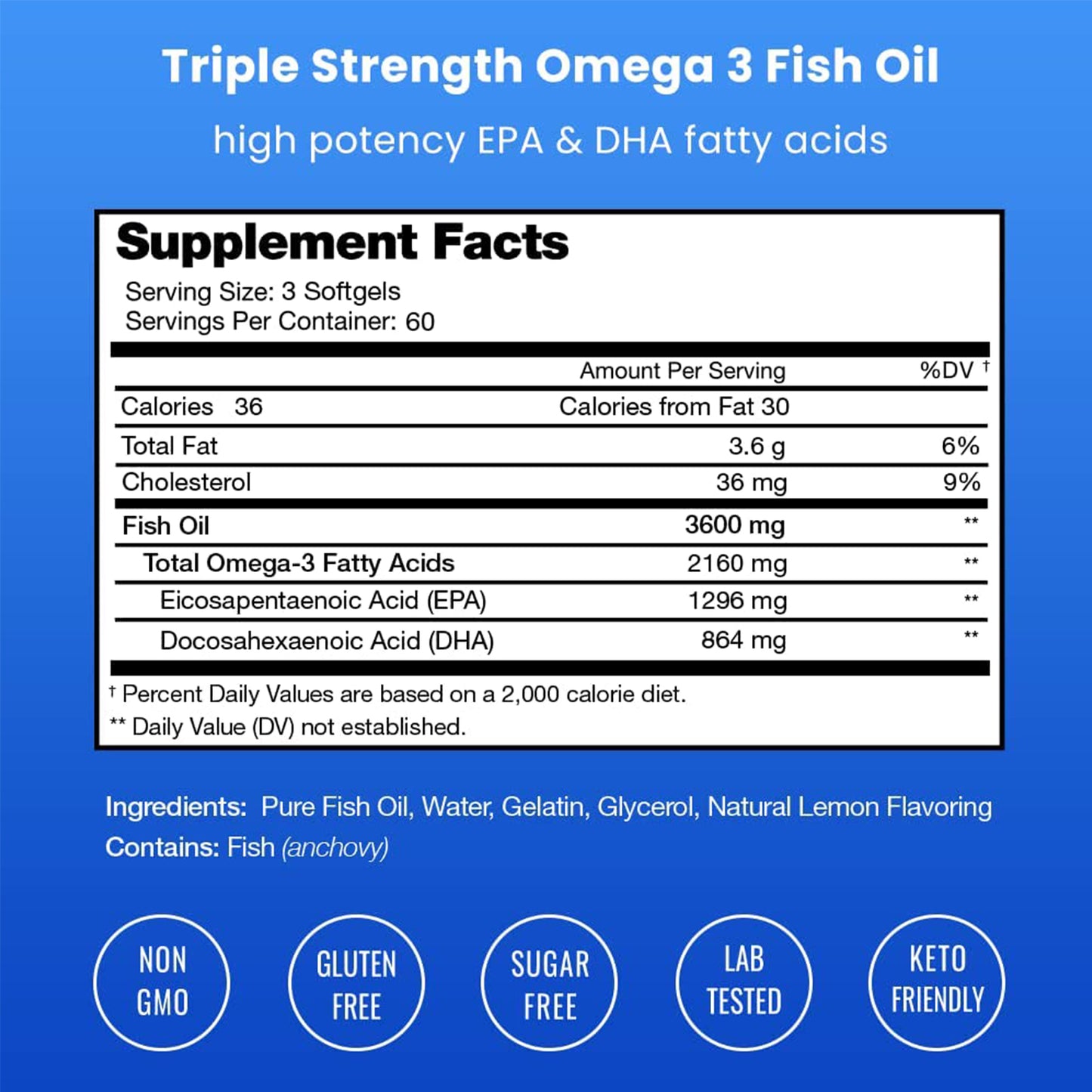 Omega 3 EPA y DHA Cápsulas Nutra Champs