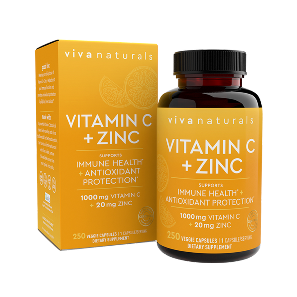 Vitamina C + Zinc en Cápsulas Viva Naturals