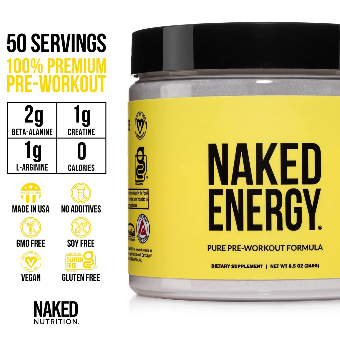 Fórmula Pura Pre-Entrenamiento Naked Energy